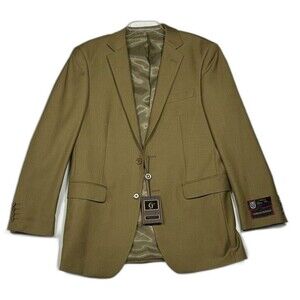 Giorgio Fiorelli Blazer Mens 38 R Super Fine Tan Suit Jacket Notch lapel NTW